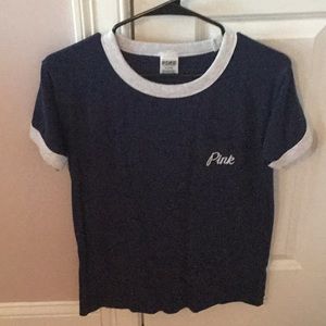 Navy blue/white Victoria’s Secret Pink T-shirt